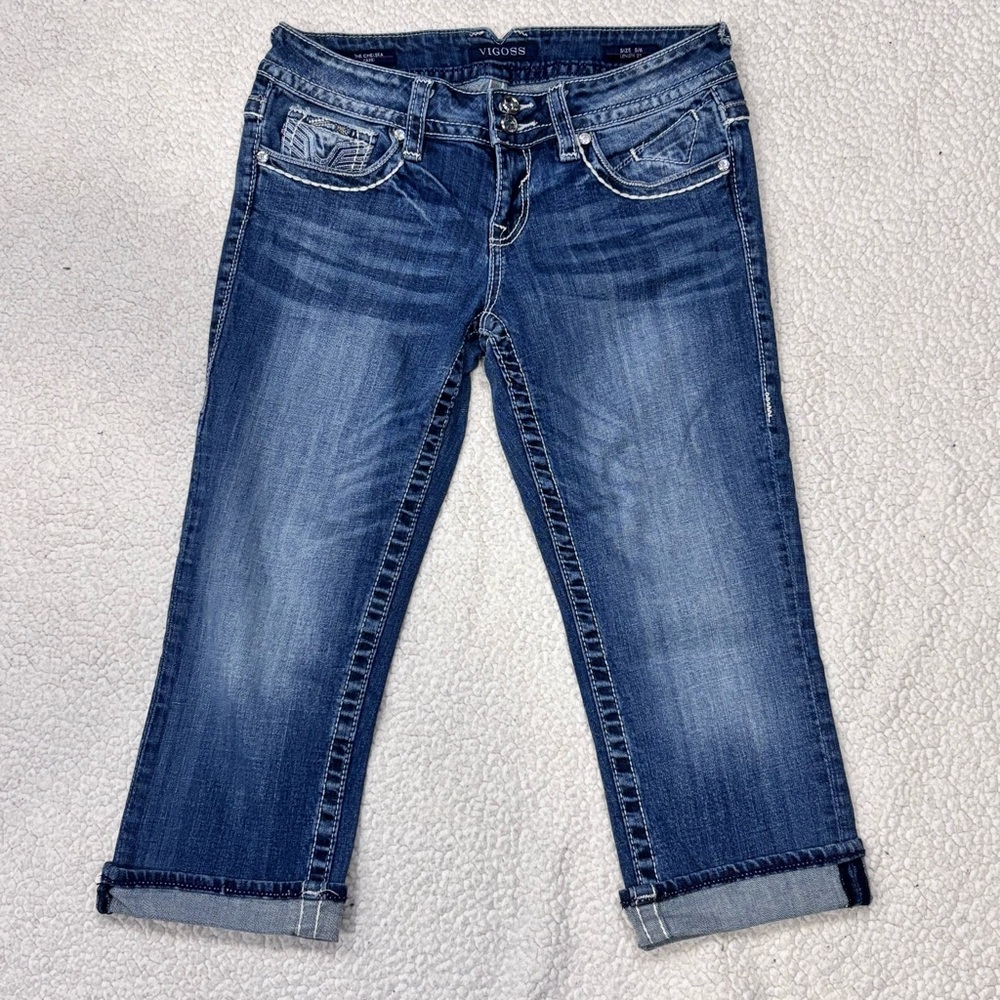 Vigoss Women's Junior’s Denim Capris Jeans The Chelsea Capri  Size 5/6